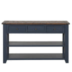 Wood Console Table with 3 Storage Drawers and 2 Shelves