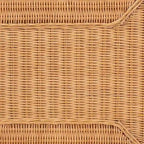 Minahasa Bohemian Braided Rattan Coffee Table in Light Honey