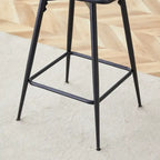 Pair of Swivel Bar Stools with Comfortable Linen Cushions - Counter Height Seating for Kitchen Islands, Dining Areas, or Pubs