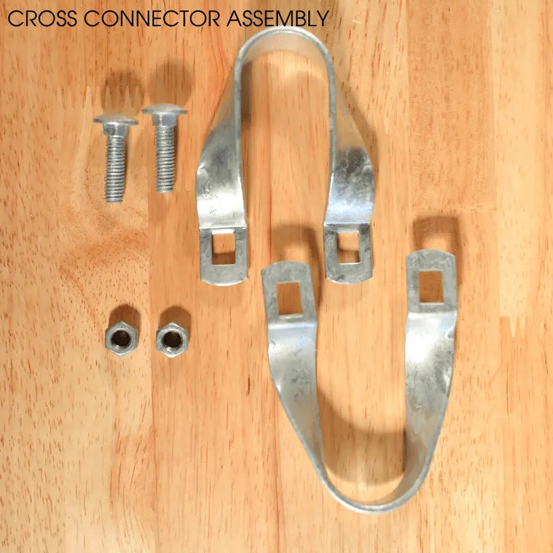 Greenhouse Cross Connectors - Galvanized Steel 1 3/8" | 1 Pack
