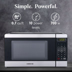 Farberware FMGZ09BKA 0.9 Cu. Ft. Microwave Oven, 900W, Digital Control, LED Display, 6 Cooking Presets, Black