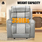 Spacious Faux Leather American-Style Recliner Chair for Living Room