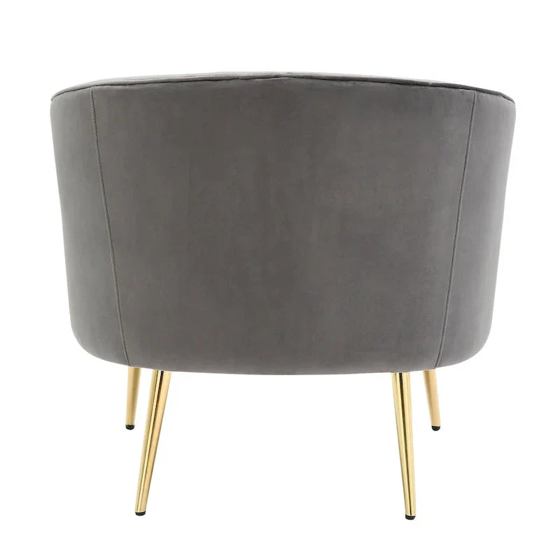 Randolf Velvet Accent Chair in Silver Orchid