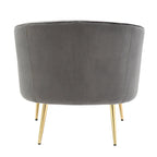 Randolf Velvet Accent Chair in Silver Orchid