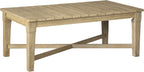 Signature Design by Ashley Clare View Coastal Outdoor Patio Eucalyptus Sofa with Cushions, Beige