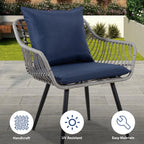 Ainfox 7 Pcs Outdoor Patio Furniture Sofa Set on Sale, Grey Rattan Grey Cushion