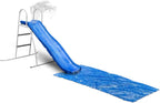 XDP Recreation 6 Foot Water Wave Slide with Built In Adjustable Sprinkler, Freestanding with Ground Pad and Hose Extension for Lawn Fun, Ages 3 to 8
