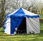 WEEKEND SALE Camping Tent Medieval Knight Harold square Blue- White Water proof Tent 3x3 M