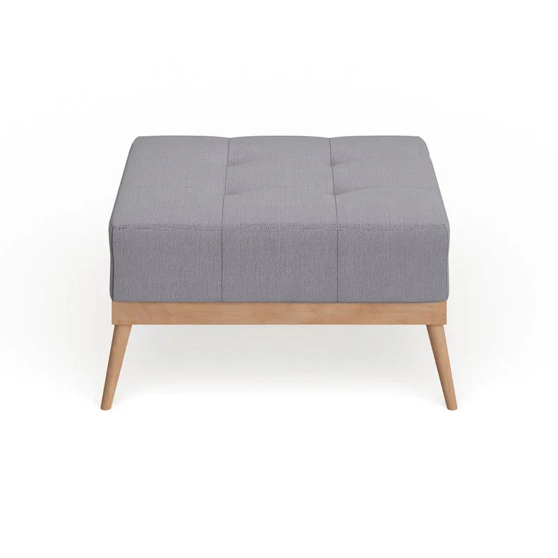Christopher Knight Home Carson Lund Mid-Century Tufted Fabric Square Ottoman