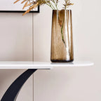 Contemporary Console Table with Elegant Design, Metal Frame, and Adjustable Foot Pads for Entryway