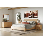 Modrest Winters Contemporary Natural Oak Bed