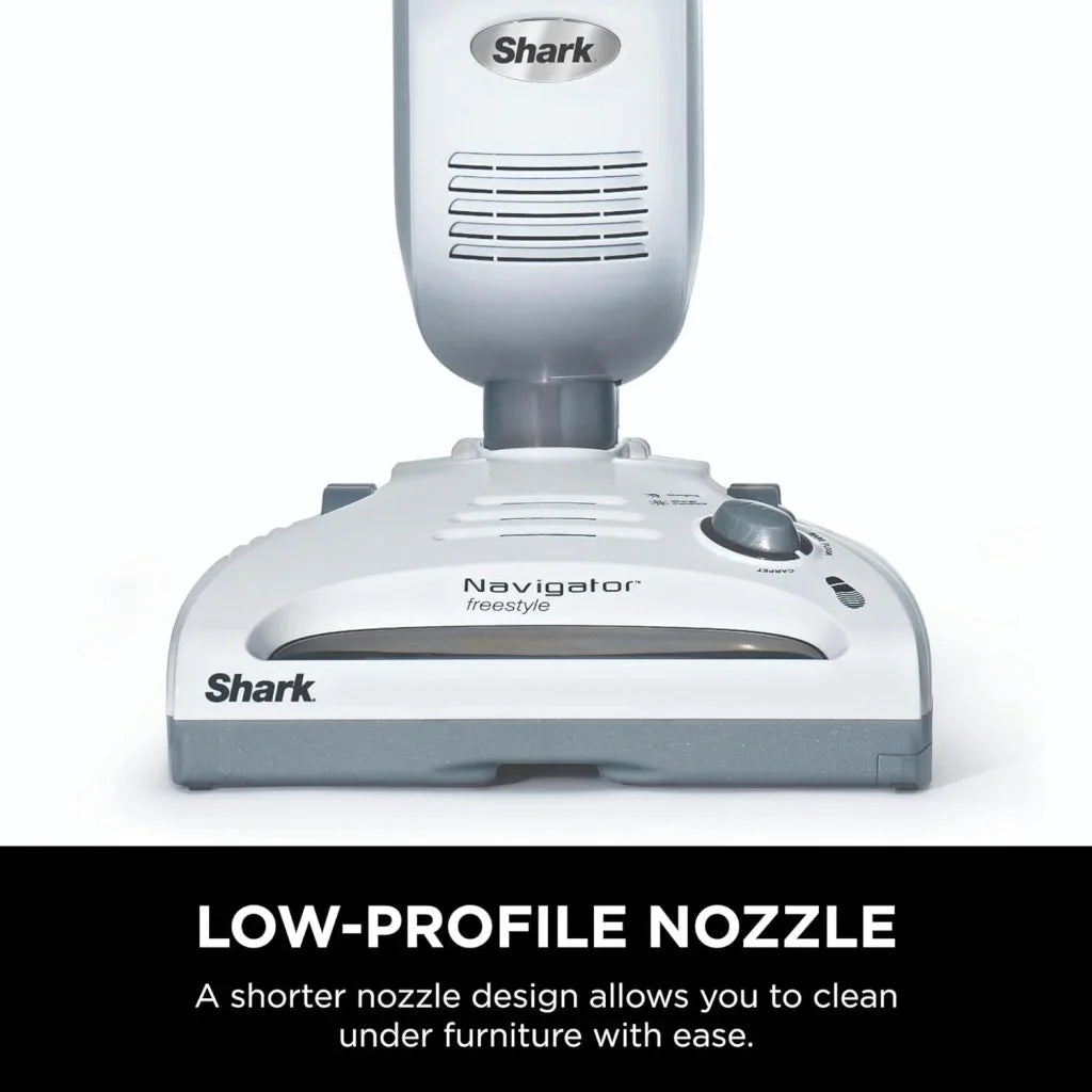 Shark SV1106 Navigator Freestyle Cordless Stick Vacuum, Lightweight, White/Grey, for Carpet & Pet Hair