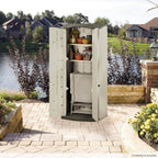 Rubbermaid Vertical Resin Outdoor Storage Shed – Weather-Resistant Plastic Garden Storage Cabinet