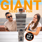 Large Toppling Tower, Stacks to 3' | Gray