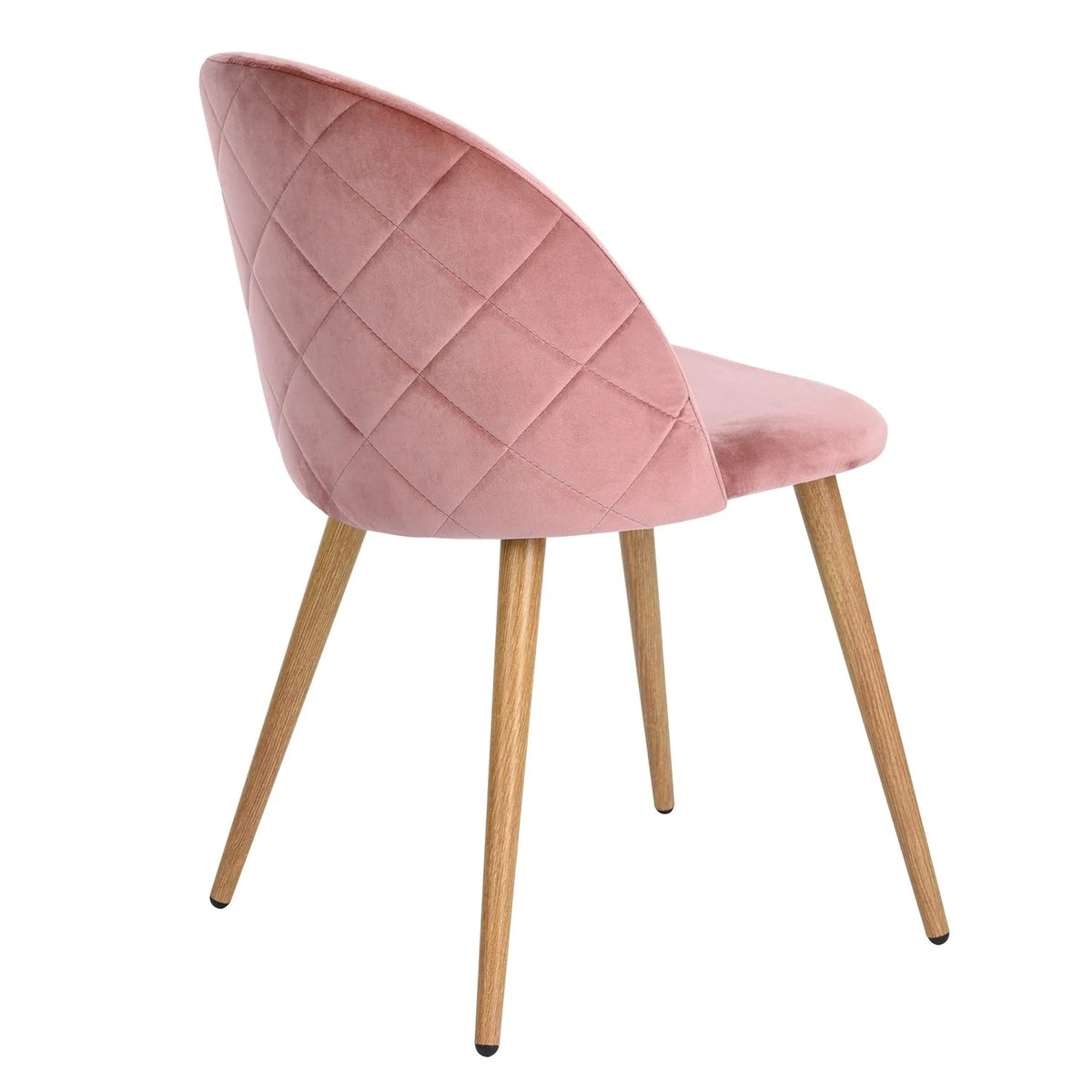 Homy Casa Velvet Upholstered Dining Chairs Set of 2 with Backrest for Kitchen, Rose