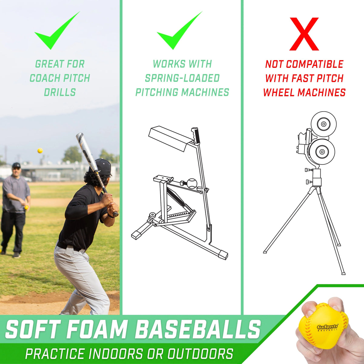 Foam Training Baseballs, 12-pk