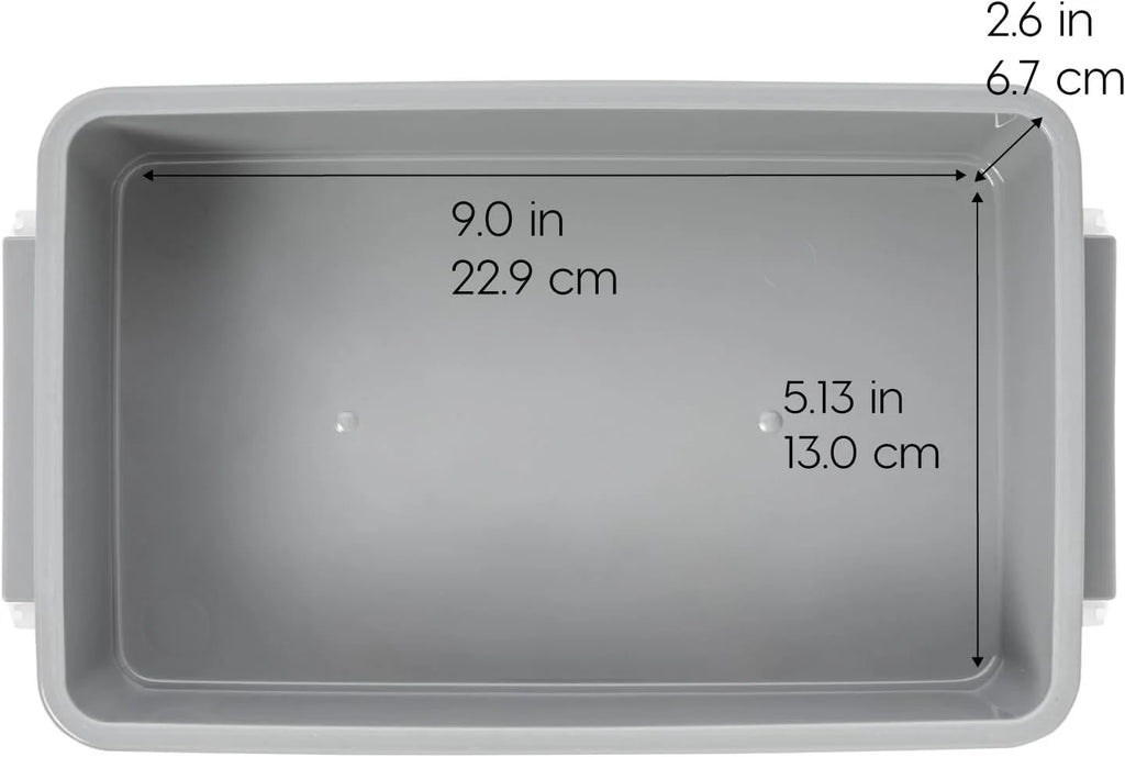 3 Qt. Plastic Craft Storage Container Bins with Lids, 4 Pack