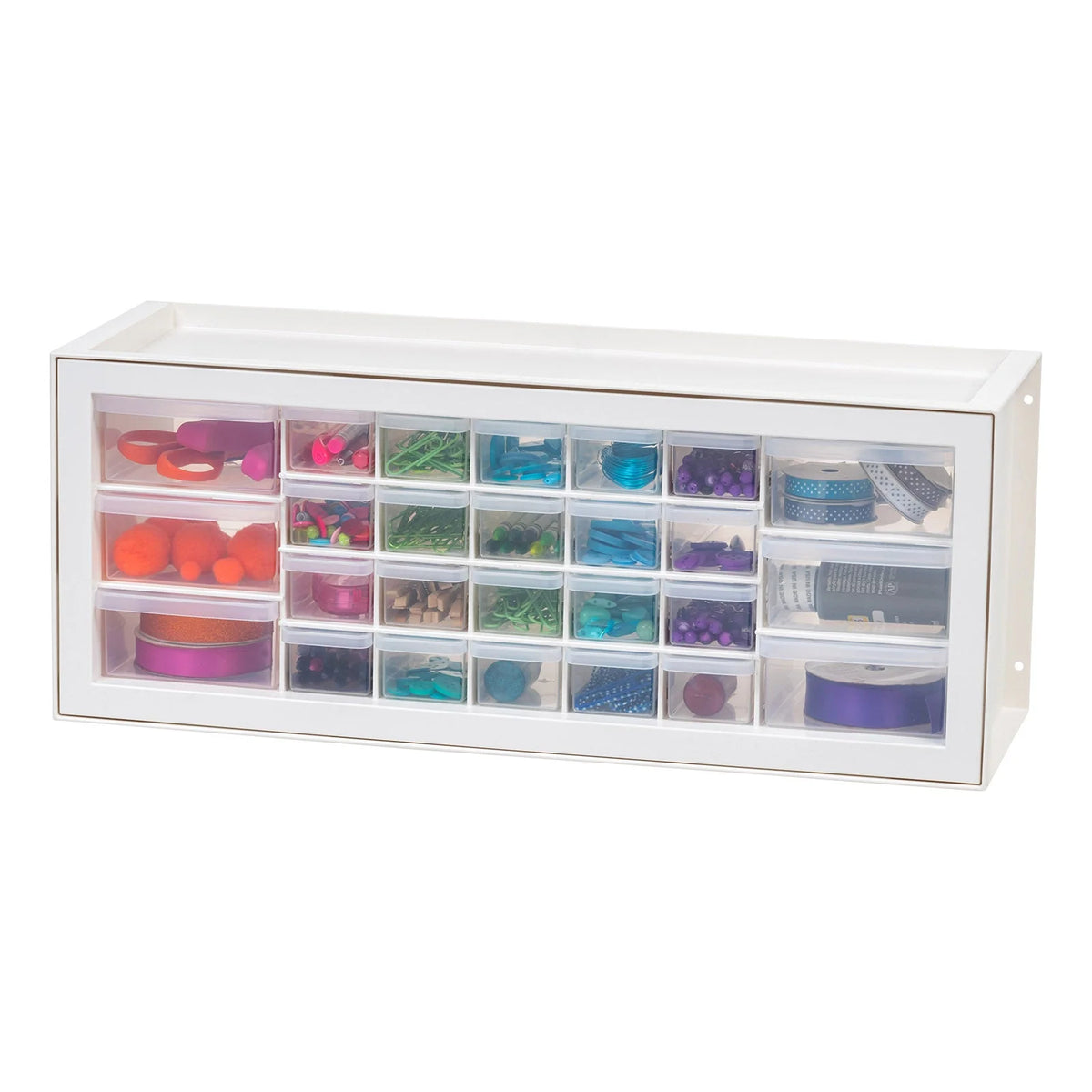 26 Drawer Sewing and Craft Parts Cabinet, White