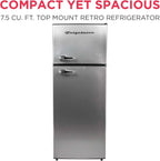 Frigidaire 2 Door Apartment Size Refrigerator Freezer Combo 7.5 cu ft Platinum Series Stainless