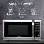 Farberware FMGZ09BKA 0.9 Cu. Ft. Microwave Oven, 900W, Digital Control, LED Display, 6 Cooking Presets, Black