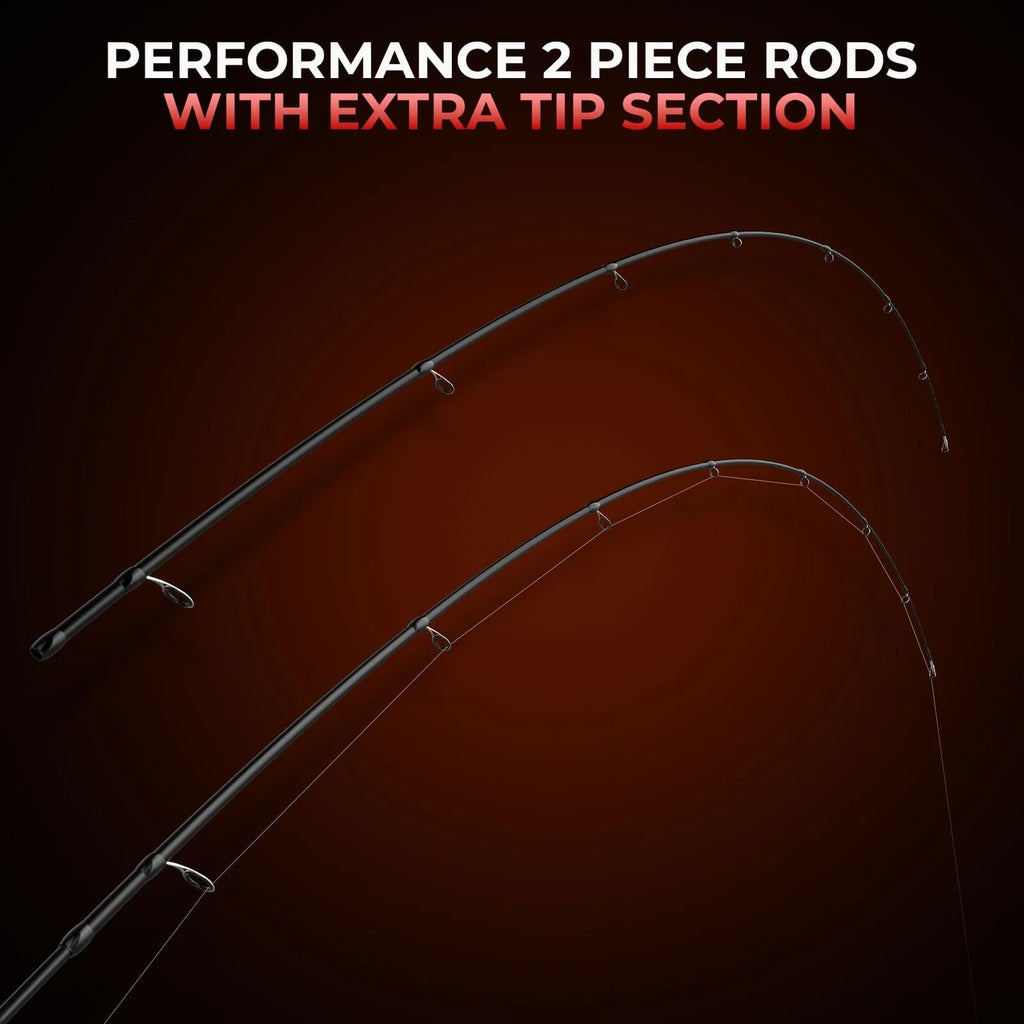 KastKing Brutus Twin-Tip Spinning Rod | 6'0" / Fast-Medium Light-2+ Extra Tip