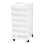 Storage Drawer Cart with Organizer Top - 6 Drawer | White