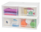Stacking Storage with Drawer - Nested 4 Pack - 17 QT