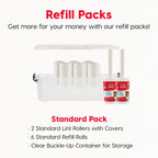 Extra Sticky Lint Roller Standard Value Pack Comes with Storage Box and Refills, 90 Sheets/Roll, 720 Sheets
