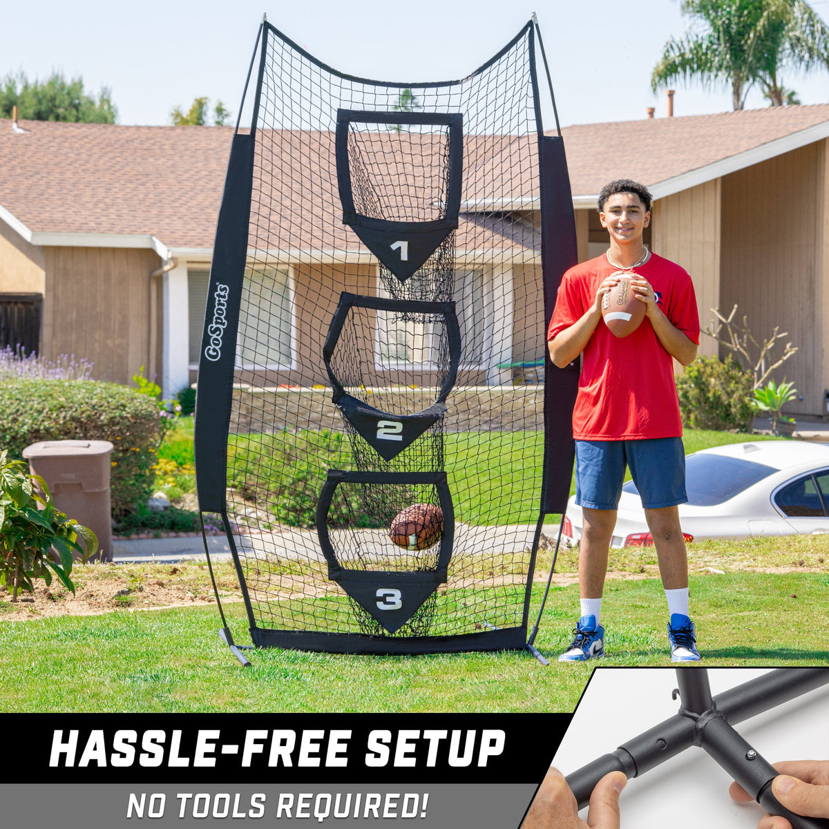 8' x 4' QB Training Throwing Net (Black, No Case)