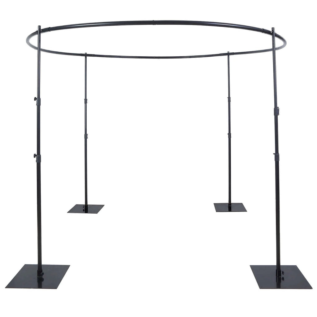 Efavormart 10ft | 4 Post Gold Metal DIY Photography Backdrop Stand, Wedding Arch Canopy Tent