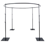 Efavormart 10ft | 4 Post Gold Metal DIY Photography Backdrop Stand, Wedding Arch Canopy Tent