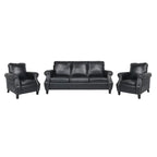 Christopher Knight Home Dowd Faux Leather 3-Piece Club Chair and Sofa Set