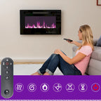Electric Fireplace TV Stand Entertainment Center with LED Flame Effects and Remote Control
