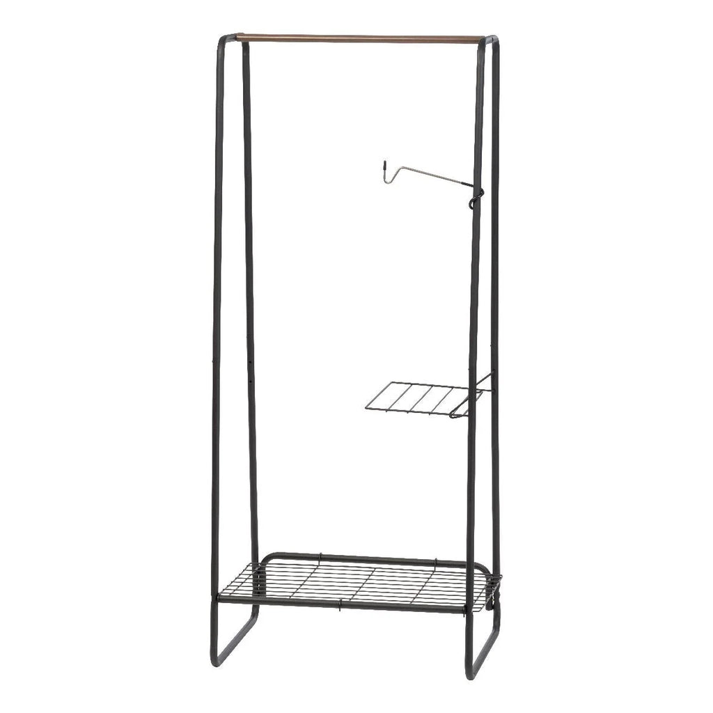 Metal Garment Rack with Wire Shelf - Medium | Black
