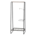 Metal Garment Rack with Wire Shelf - Medium | Black