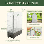 Mesh Cover & Trellis System for EZCube Planter 21" x 24" | Cover Only
