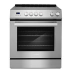 Cosmo 30 in. Stellar Collection 5.0 cu. ft. Electric Range with 4 Burner Glass Cooktop and Convection Oven in Stainless Steel