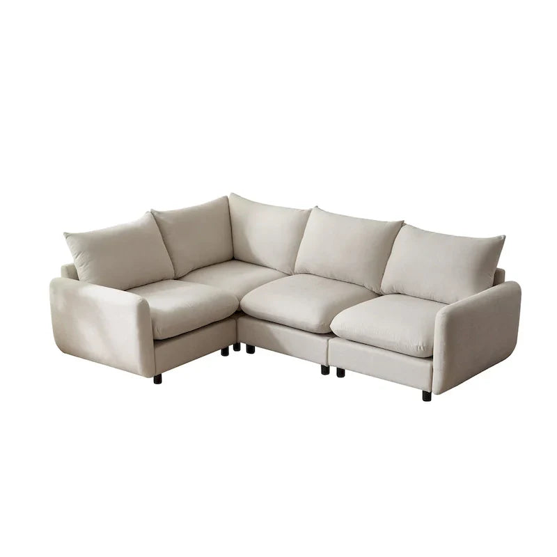 Oversized Modular Sectional Sofa with Plush Cushions and Flexible Layout