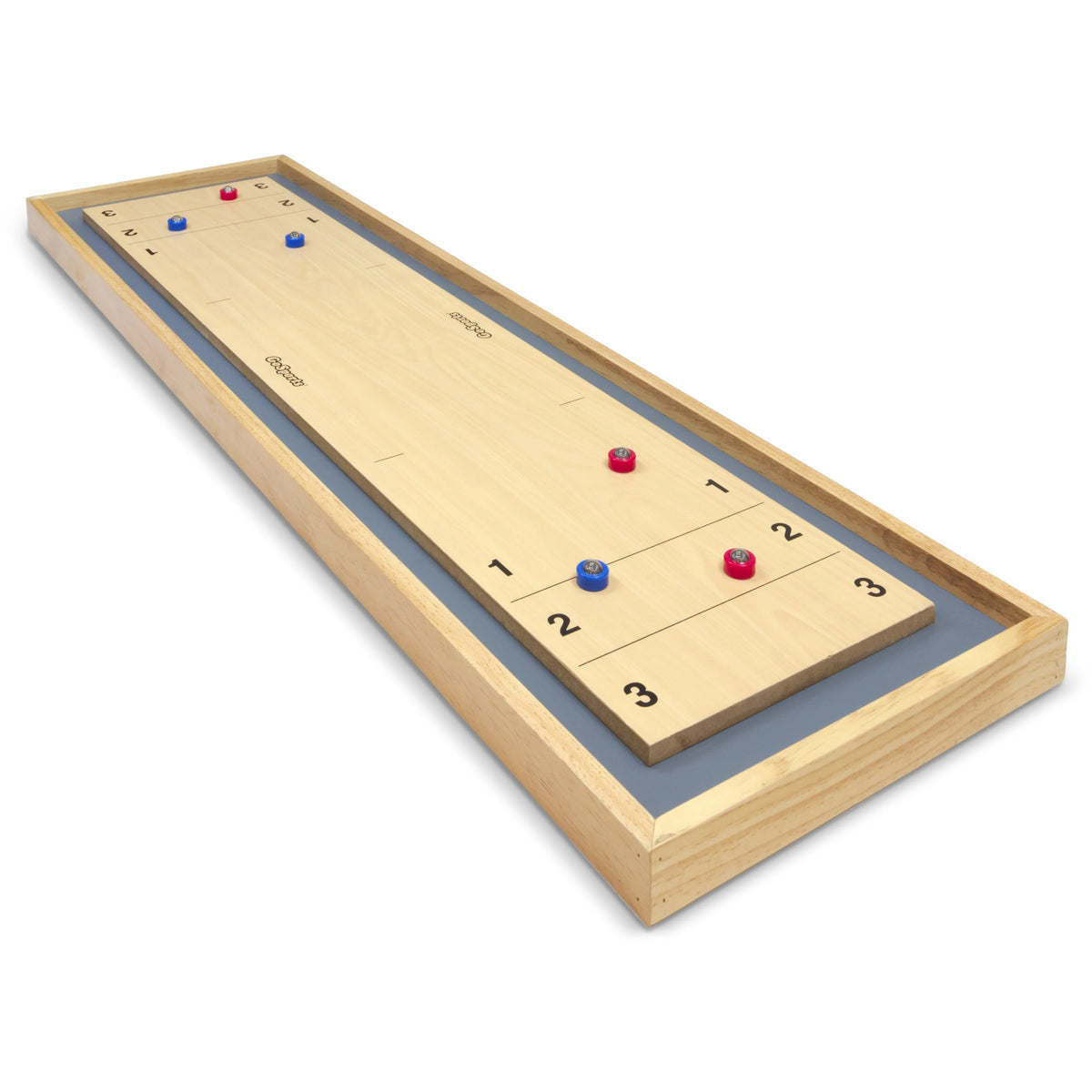 2-in-1 Shuffleboard & Curling Board Game