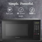 Farberware FMGZ09BKA 0.9 Cu. Ft. Microwave Oven, 900W, Digital Control, LED Display, 6 Cooking Presets, Black