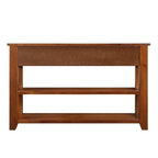 Wood Console Table with 3 Storage Drawers and 2 Shelves