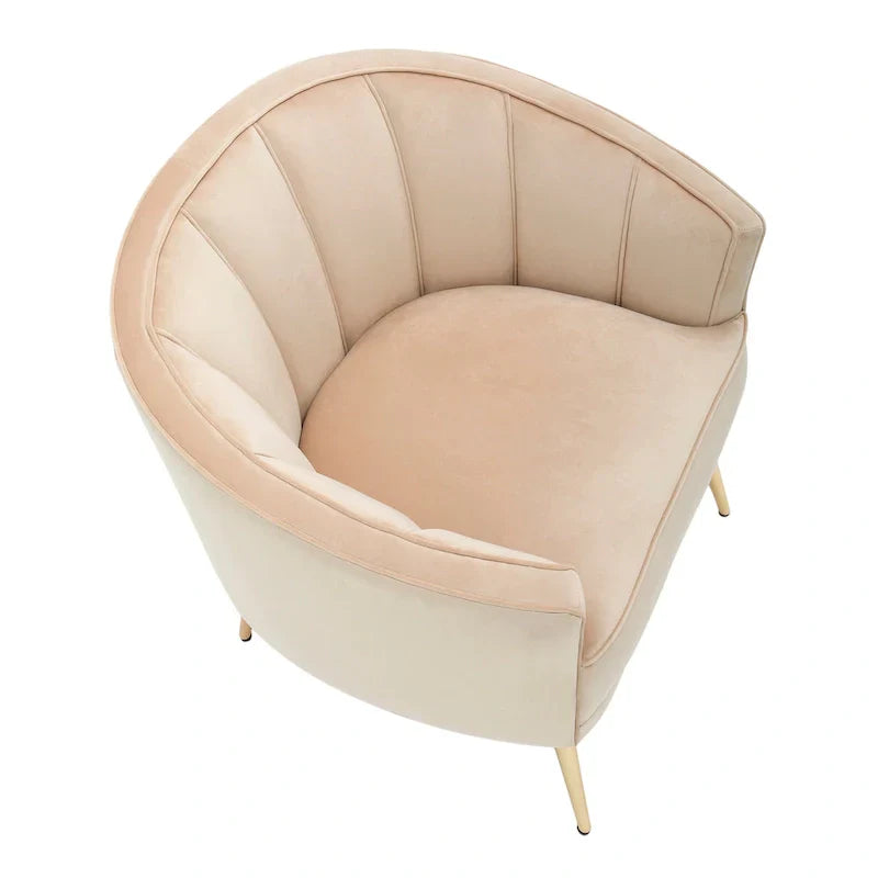 Randolf Velvet Accent Chair in Silver Orchid