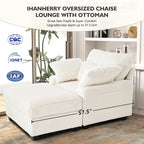 BedLuxury Oversized Accent Chair with Ottoman for Living Room, Single Sleeper Sofa Armchair with 3 Pillows, Lounge Sofa Bed, Green