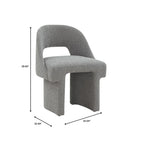 Modern Elegant Boucle Upholstered Accent Chair with MDF Wood Frame for Home Office, Living Room, and Bedroom