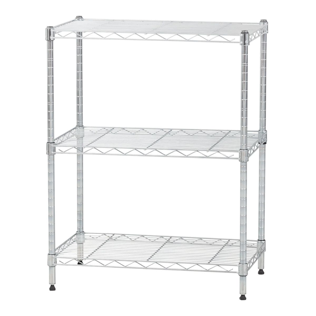 3 Shelf Wire Storage Unit, Silver