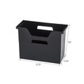 Open Storage Basket, File Organizer, Medium, Black, 6 Pack