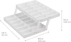 2 Tier Drawer Organizer Expandable, Multi Level Smart Drawer Organizer with Dividers | 2-pack