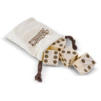 Giant Wooden Playing Dice Set | 2.5" / Natural Wood