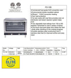37in. Full Size Countertop Convection Oven, Commercial Oven, 208 - 240V NSF