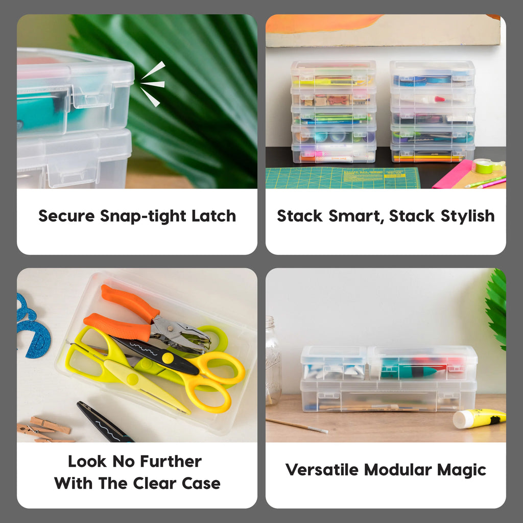 Plastic Storage Containers with Latching Lid 10 Pack
